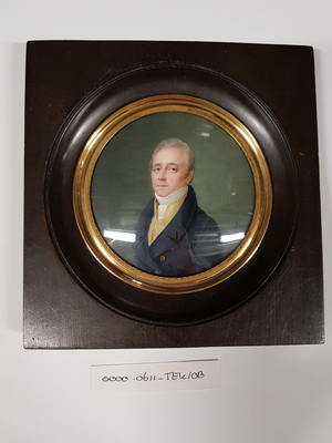 0000-0611-TEK a.jpg; 0000-0611-TEK/OB; Miniatuurportret van (vermoedelijk) Mr. Jacob baron Fagel, ca. 1824.; portretten